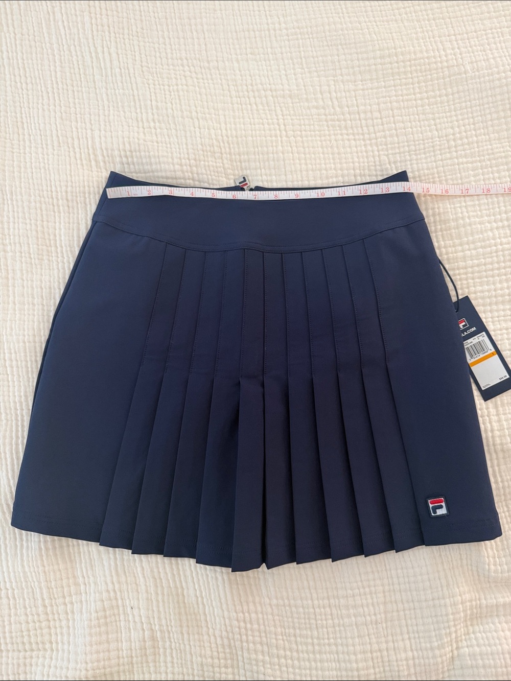 FILA Women's Navy Pleated Skater Tennis Skirt